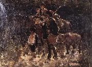 Nicolae Grigorescu Gypsies with Bear oil painting on canvas